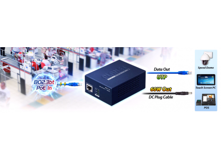Мощный Gigabit 802.3bt PoE ++ сплиттер для монтажа в условиях ограниченного пространства